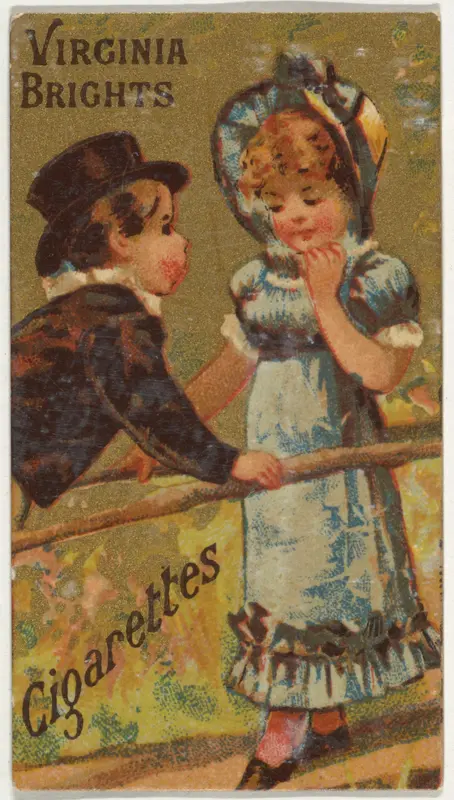 From the Girls and Children series (N64) promoting Virginia Brights Cigarettes for Allen & Ginter brand tobacco products Wall Art by Allen & Ginter - High-Resolution Digital Print