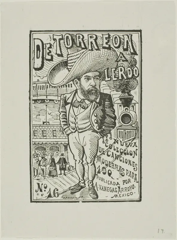 From Torreón to Lerdo Wall Art by José Guadalupe Posada - High-Resolution Digital Print