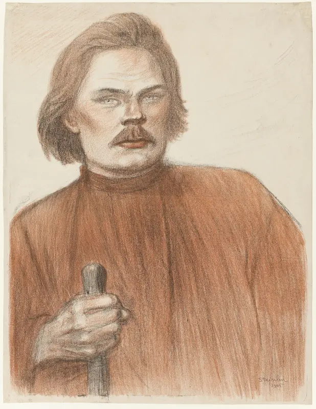 Frontal Portrait from the Waist Up of Maxime Gorki