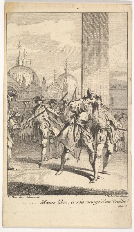 Frontispiece Wall Art by Jacques Philippe Le Bas - High-Resolution Digital Print
