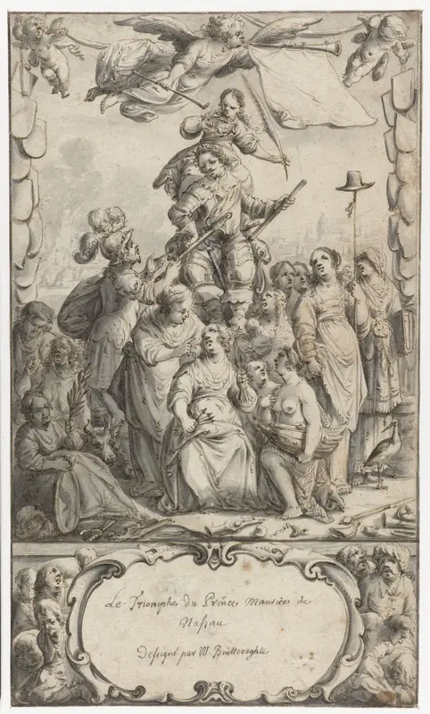 Frontispiece Design for Frederick Hendrick van Nassauw Wall Art by Pieter Jansz - High-Resolution Digital Print