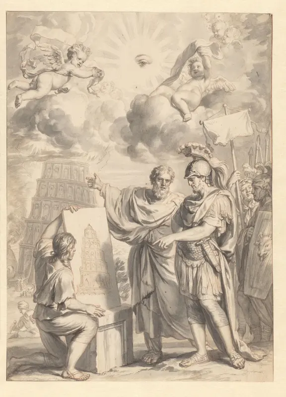 Frontispiece Design for Turris Babel, sive Archontologia Wall Art by Gerard de Lairesse - High-Resolution Digital Print