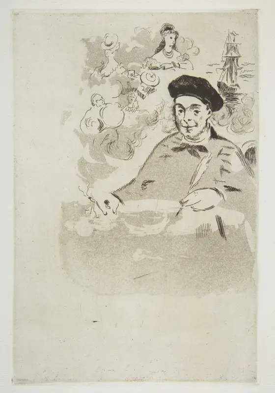 Frontispiece for an edition of "Les Ballades" by Théodore de Banville Wall Art by Edouard Manet - High-Resolution Digital Print