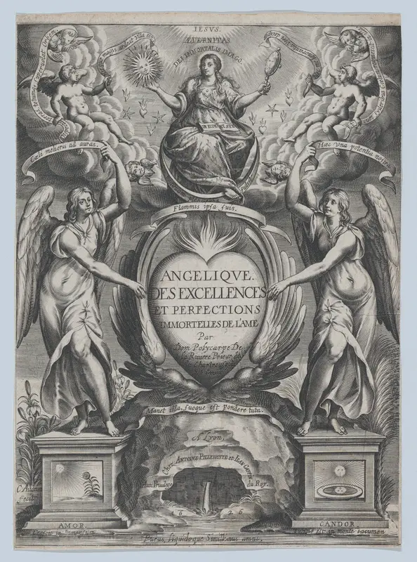 Frontispiece for 'Angélique des excellences de l'âme' Wall Art by Charles Audran - High-Resolution Digital Print