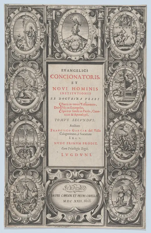 Frontispiece for Evangelicus Concionatoris, et Novi Hominis Institutionis Wall Art by Charles Audran - High-Resolution Digital Print