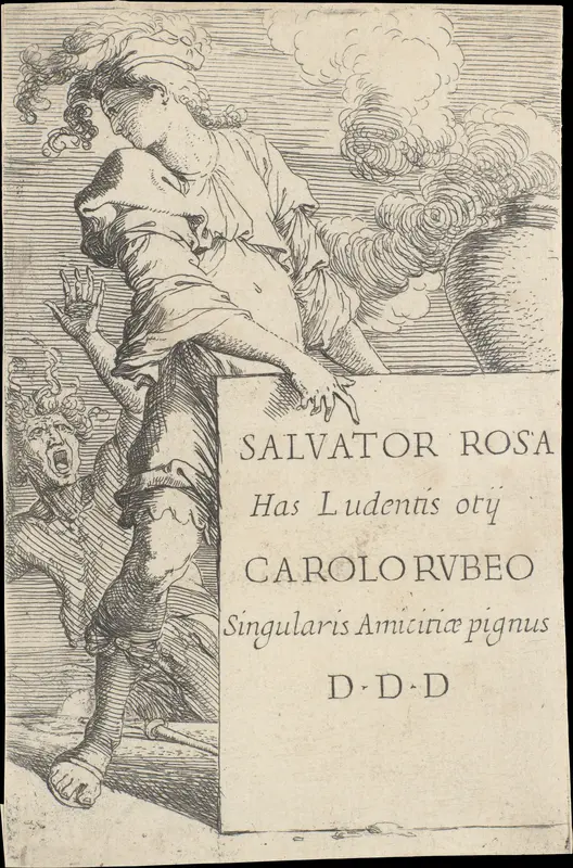 Frontispiece for "Figurine" Wall Art by Salvator Rosa - High-Resolution Digital Print