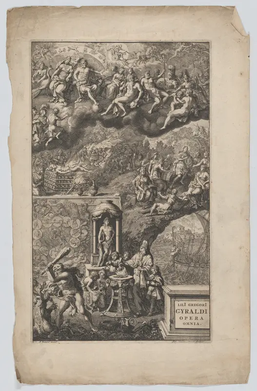 Frontispiece for 'Lili Guegori Gyraldi Opera Omnia' Wall Art by Jan van den Aveelen - High-Resolution Digital Print