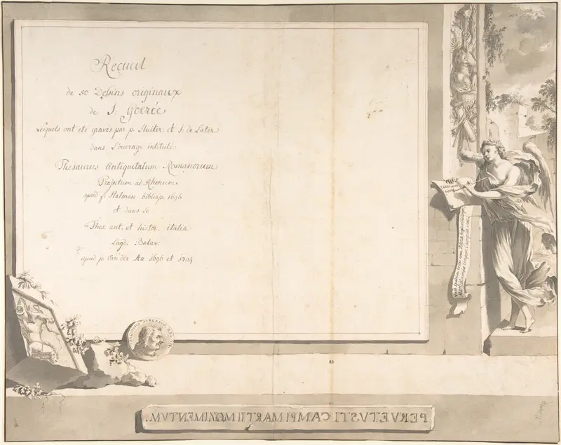 Frontispiece for "Thesaurus Antiquitatum Romanarum" Wall Art by Jan Goeree - High-Resolution Digital Print