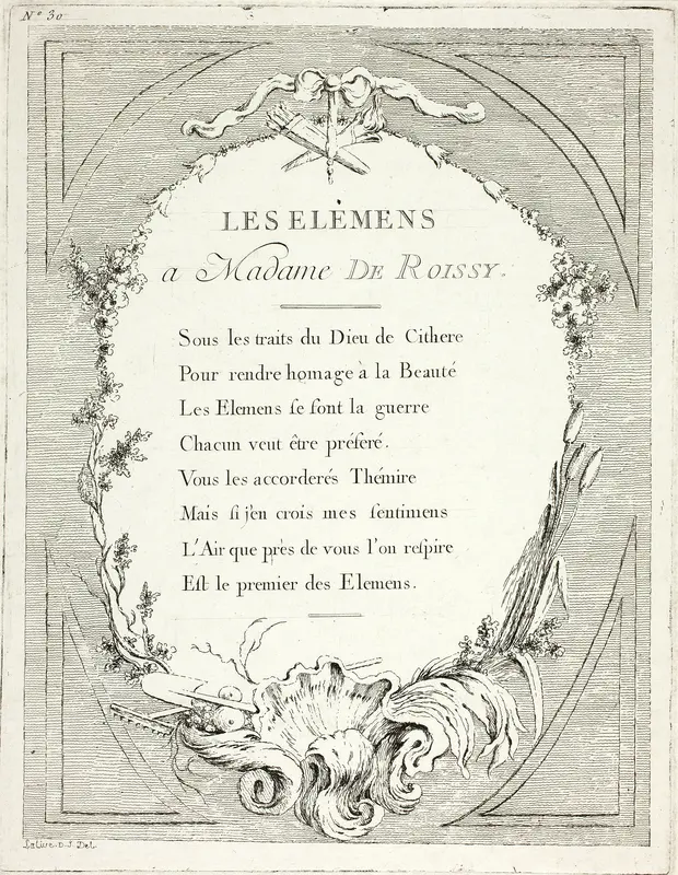 Frontispiece, from Élements Wall Art by Ange Laurent de Lalive de Jully - High-Resolution Digital Print