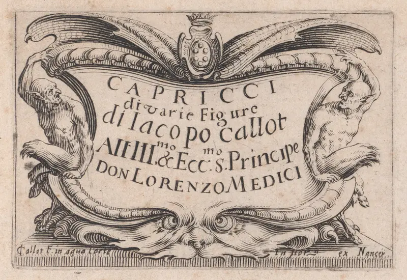 Frontispiece, from "Les Caprices" Series B, The Nancy Set Wall Art by Jacques Callot - High-Resolution Digital Print
