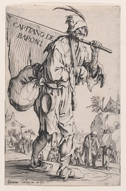 Frontispiece, from "Les Gueux suite appelée aussi Les Mendiants, Les Baroni, ou Les Barons" (The Beggars, also called the Barons) Wall Art by Jacques Callot - High-Resolution Digital Print
