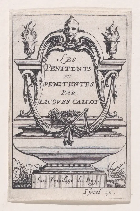 Frontispiece, from "Les Pénitents et Pénitentes" (The Penitents) Wall Art by Abraham Bosse - High-Resolution Digital Print
