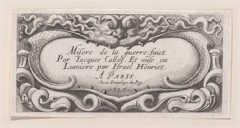 Frontispiece, from "Les Petites Misères de la Guerre" (The Little Miseries of War) Wall Art by Abraham Bosse - High-Resolution Digital Print