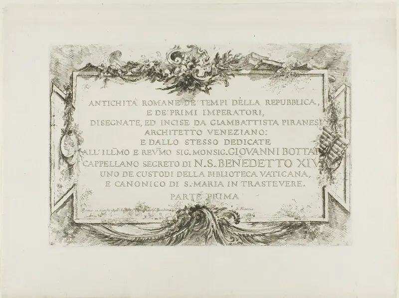 Frontispiece, from Roman Antiquities, Part I