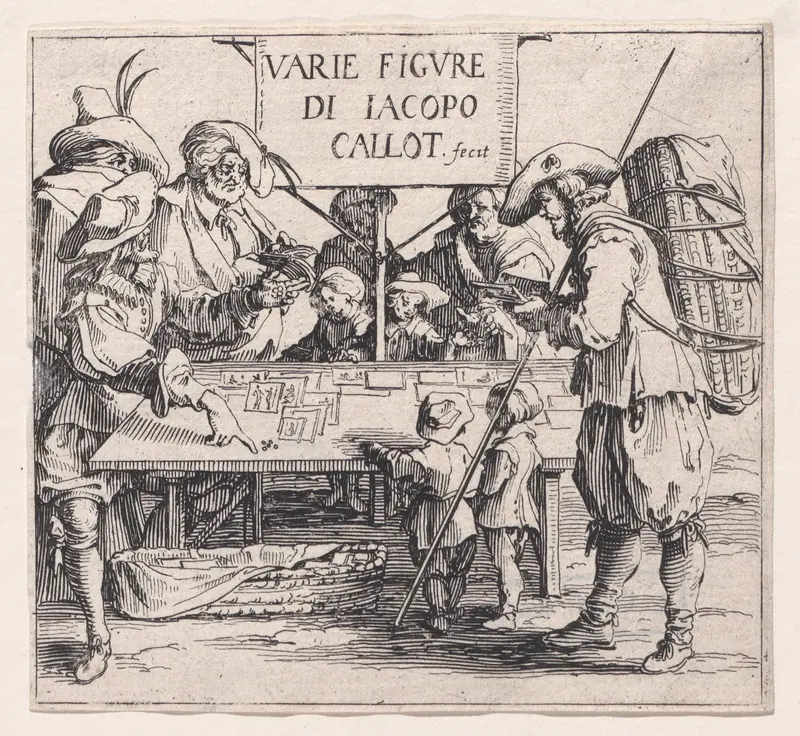 Frontispiece, from "Varie Figure" (Various Figures) Wall Art by Jacques Callot - High-Resolution Digital Print