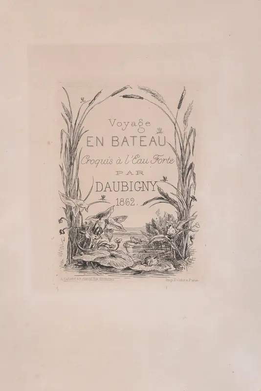 Frontispiece from "Voyage en bateau" Wall Art by Charles-François Daubigny - High-Resolution Digital Print
