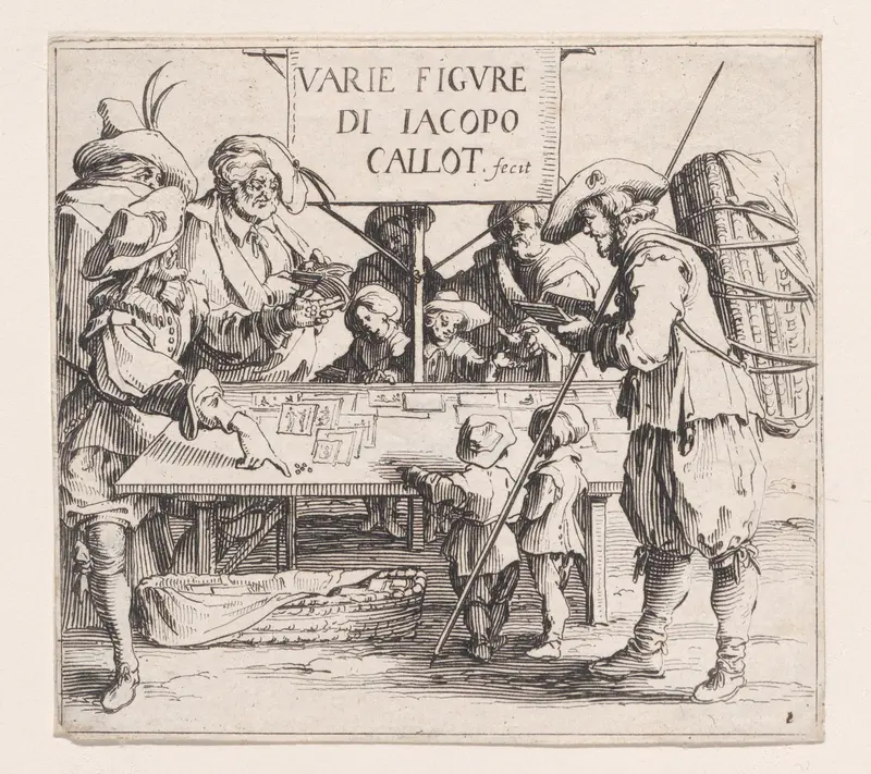 Frontispiece, plate 1 from "Varie Figure" (Various Figures) Wall Art by Jacques Callot - High-Resolution Digital Print