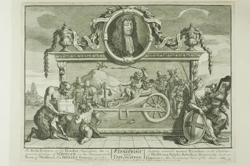 Frontispiece, plate one from Hudibras Wall Art by William Hogarth - High-Resolution Digital Print