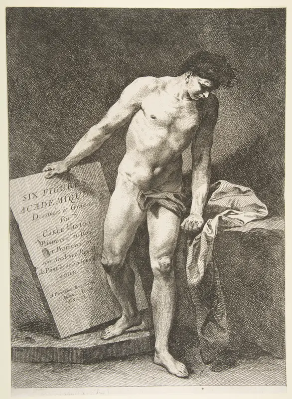 Frontispiece: Six Figures Académiques Wall Art by Carle (Charles André) Vanloo - High-Resolution Digital Print