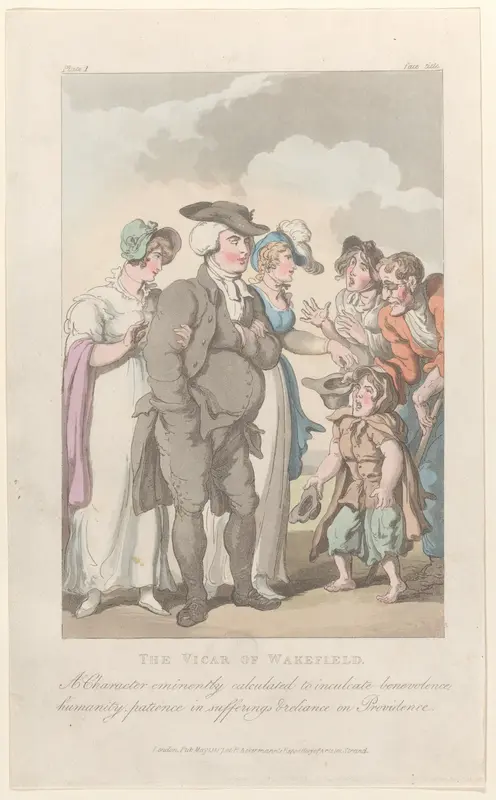 Frontispiece: The Vicar of Wakefield, from "The Vicar of Wakefield" Wall Art by Thomas Rowlandson - High-Resolution Digital Print