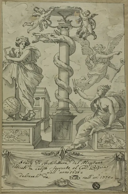 Frontispiece to Book of Architectural Studies Wall Art by Unknown Italian - High-Resolution Digital Print
