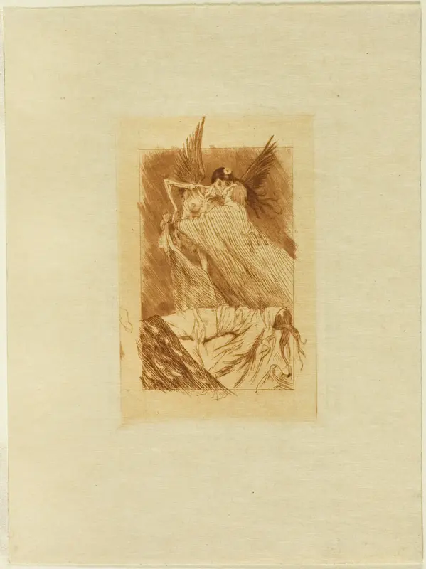 Frontispiece to Les baisers morts Wall Art by Félicien Rops - High-Resolution Digital Print