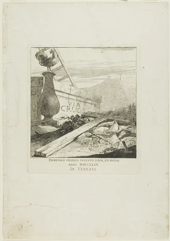 Frontispiece to Stations of the Cross Wall Art by Giovanni Domenico Tiepolo - High-Resolution Digital Print