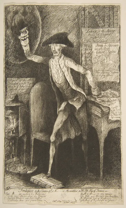 Frontispiece to the 2nd Edition of Lord St[anhop]e's Observations on Mr. Pitt's Plan of Finance Wall Art by James Sayers - High-Resolution Digital Print