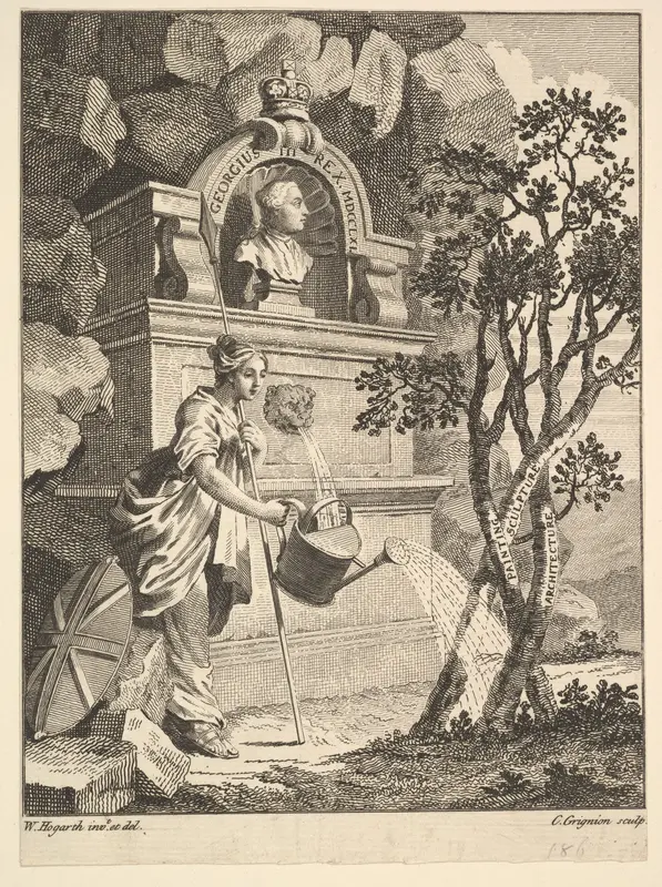Frontispiece to the Catalogue of Pictures Exhibited in Spring Garden Wall Art by Charles Grignion, I - High-Resolution Digital Print