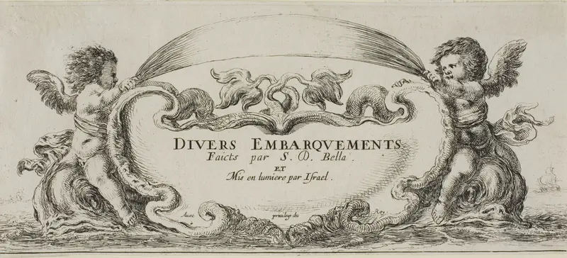 Frontispiece to Various Embarkments Wall Art by Stefano della Bella - High-Resolution Digital Print