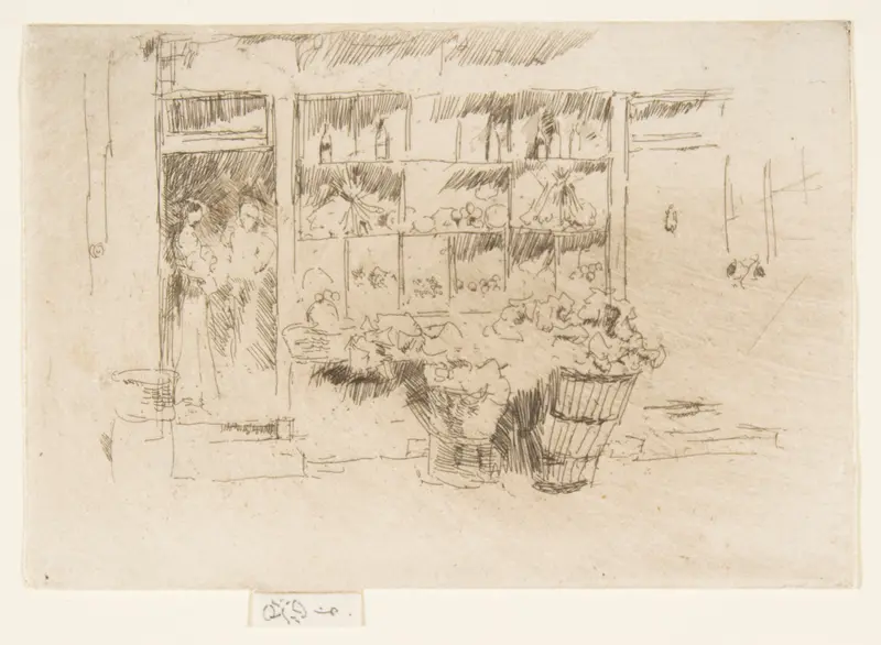 Fruit Shop (Little Greengrocer's Shop, Chelsea) Wall Art by James McNeill Whistler - High-Resolution Digital Print