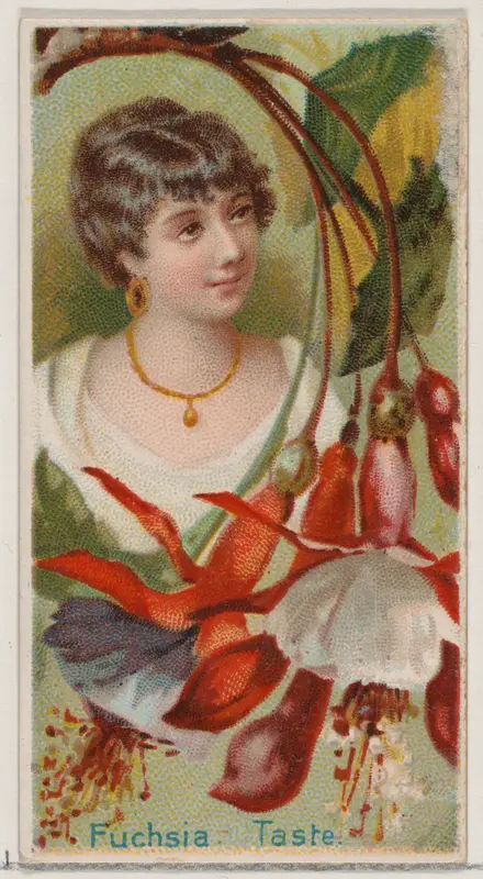 Fuchsia: Taste, from the series Floral Beauties and Language of Flowers (N75) for Duke brand cigarettes Wall Art by American Tobacco Company - High-Resolution Digital Print