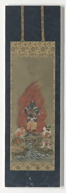 Fudōmyōō with attendants Kongara dōji and Seitaka dōji Wall Art by anonymous - High-Resolution Digital Print
