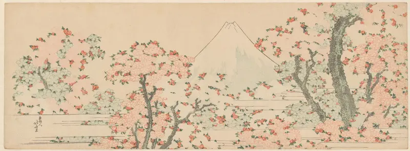 Fuji en kersenbloesem Wall Art by Unknown - High-Resolution Digital Print