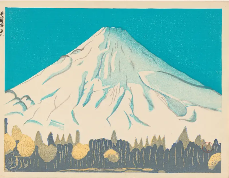 Fuji in early fresh snow Wall Art by Koizumi Kishio - High-Resolution Digital Print