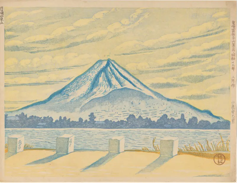 Fuji vanaf het Kawaguchi-meer Wall Art by Koizumi Kishio - High-Resolution Digital Print