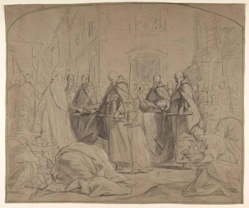 Funeral of François Duplessis de Mornay Wall Art by Jean Restout le jeune - High-Resolution Digital Print