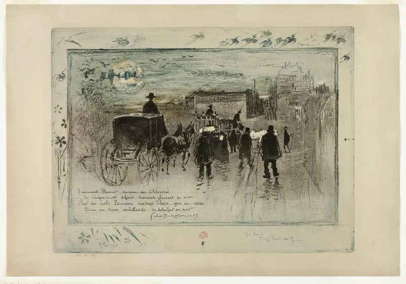 Funeral Procession on the Boulevard Clichy