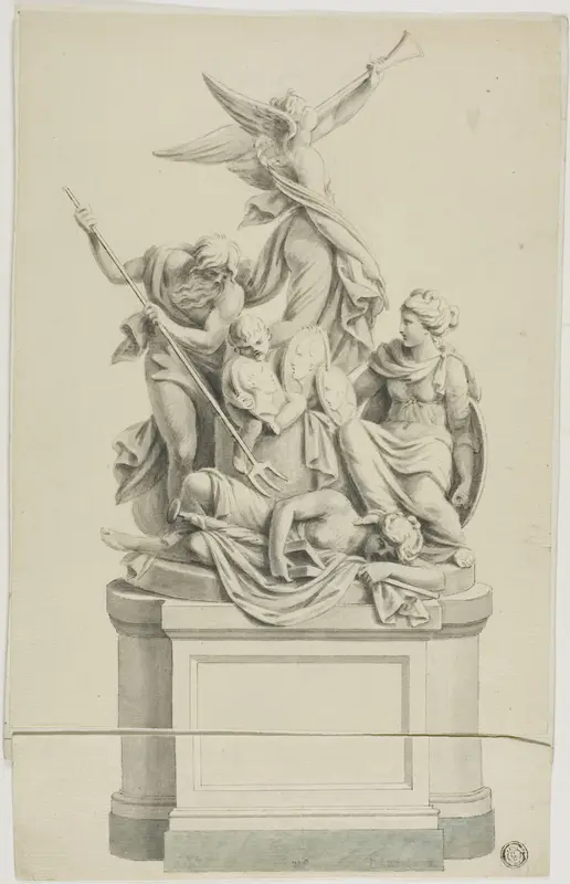 Funerary Monument Wall Art by Francesco Bartolozzi - High-Resolution Digital Print