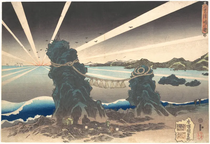 Futami-ga-ura Rocks at Ise, Land of Dawn
