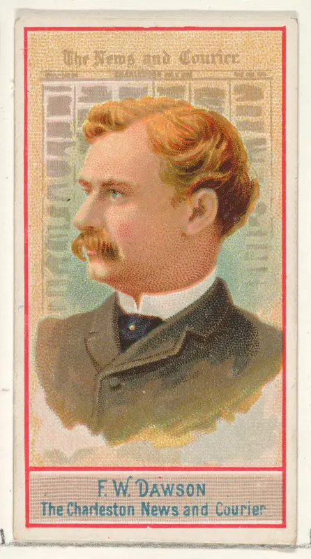 F.W. Dawson, The Charleston News and Courier, from the American Editors series (N1) for Allen & Ginter Cigarettes Brands Wall Art by Allen & Ginter - High-Resolution Digital Print