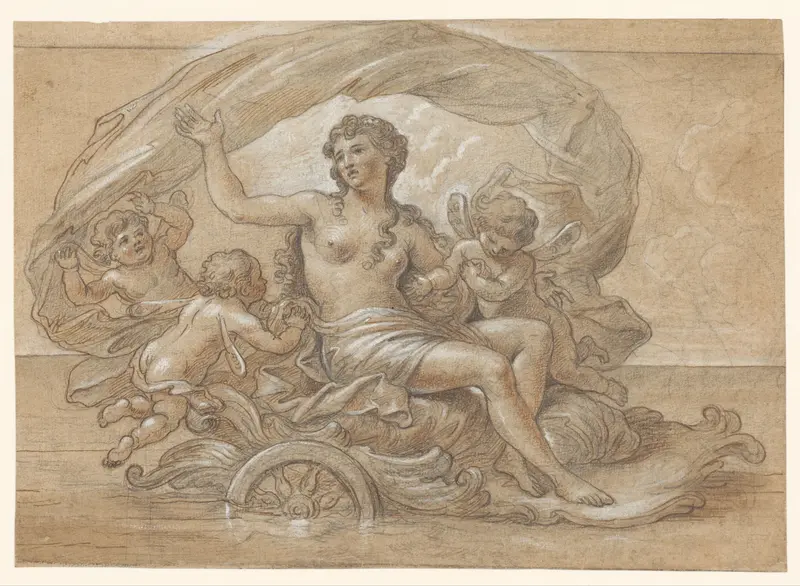 Galathea op haar zeewagen Wall Art by Antoine Coypel - High-Resolution Digital Print