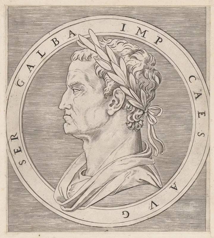 Galba, from The Twelve Caesars, from "Speculum Romanae Magnificentiae"