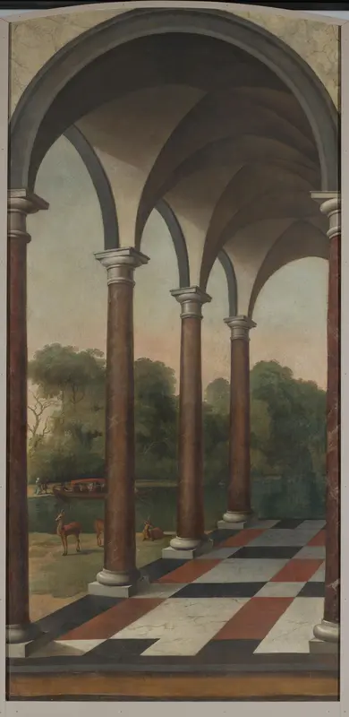 Galerij met uitzicht op een park Wall Art by Unknown - High-Resolution Digital Print