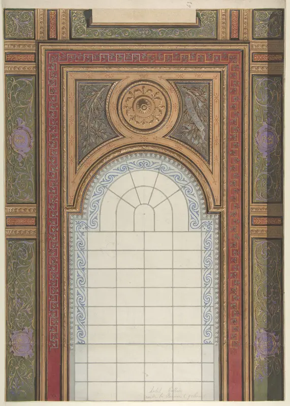 Gallery Ceiling Design, Hôtel Cottier Wall Art by Jules-Edmond-Charles Lachaise - High-Resolution Digital Print