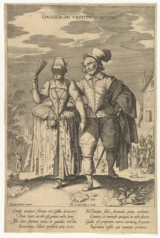 Gallica in Vestitu Varietas, from Fashions of Different Nations Wall Art by Pieter de Jode I - High-Resolution Digital Print