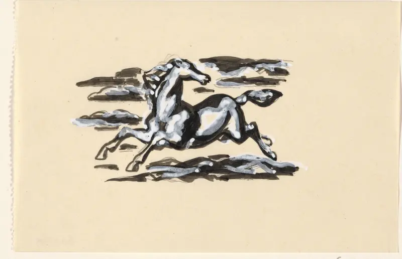 Galopperend paard Wall Art by Leo Gestel - High-Resolution Digital Print