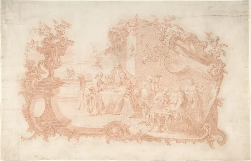 Game of Backgammon Wall Art by Johann Esaias Nilson - High-Resolution Digital Print