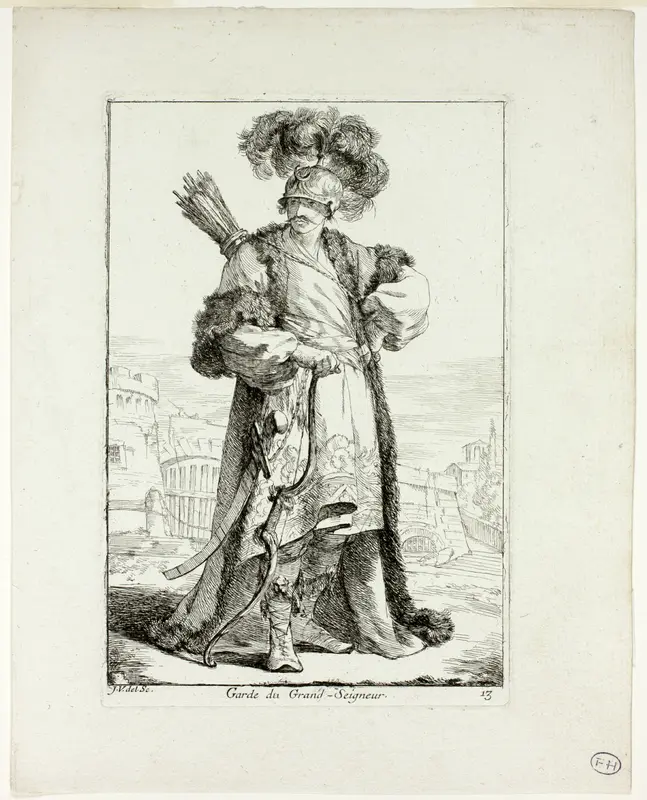 Garde du Grand Seigneur, plate thirteen from Caravanne du Sultan à la Mecque