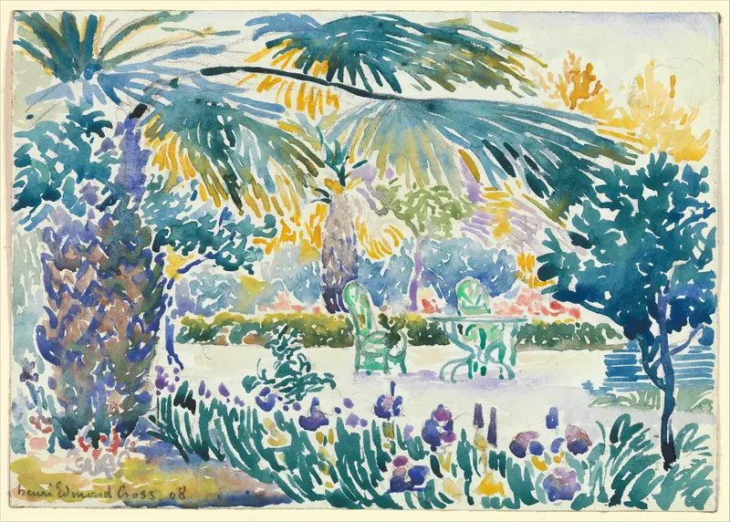 Garden of the Painter at Saint Clair Wall Art by Henri-Edmond Cross (Henri-Edmond Delacroix) - High-Resolution Digital Print